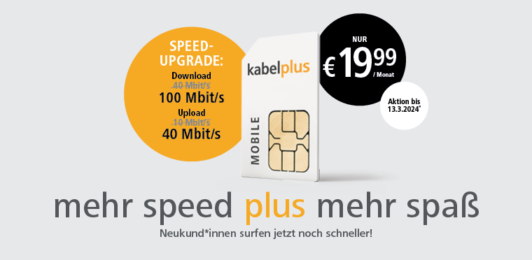 Glasfaser-Internet, TV, Telefonie und Handy-Tarife von kabelplus